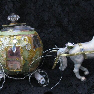 Graphic 45 Cinderella moving Mixed Media Horse and Coach