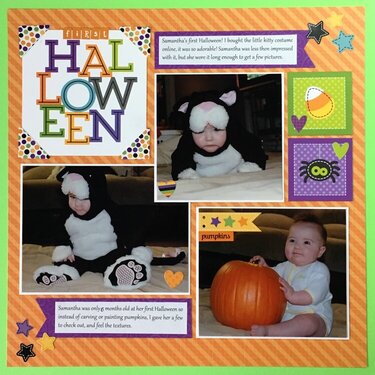 Baby&#039;s First Halloween Layout