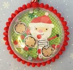 Doodlebug/Lawn Fawn Shaker Christmas Ornament