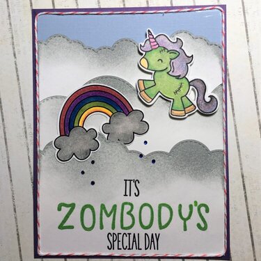 Zombie Unicorn Card