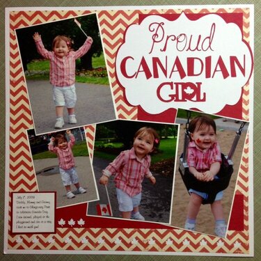 proud Canadian girl layout