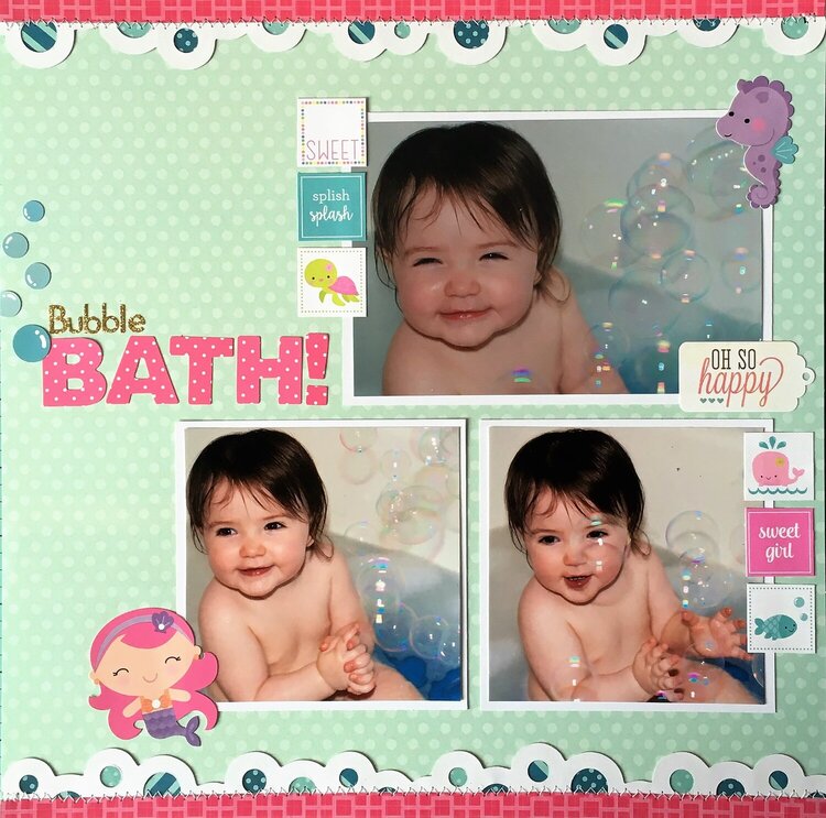 Baby bubble bath layout