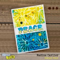 Blue & Yellow Tie Dye Peace Card