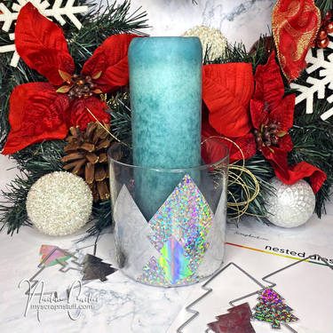 DIY Christmas Candle Holder with Nested Tree Dies
