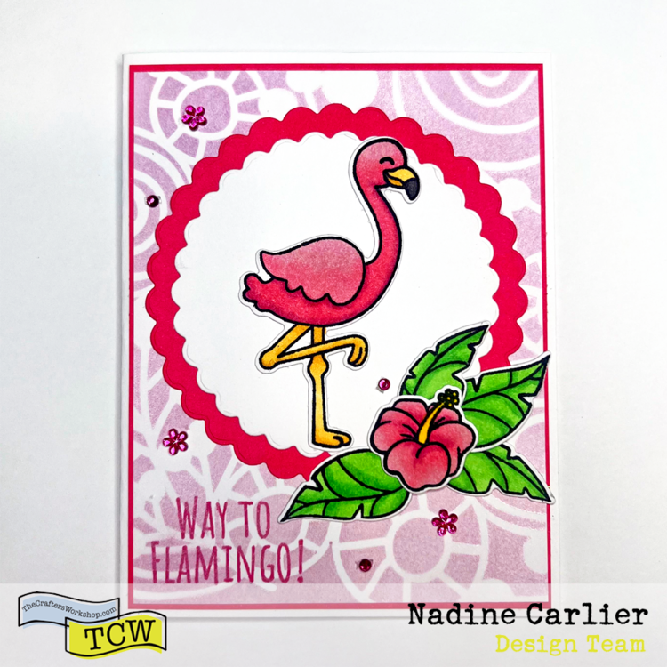 Pink Flamingo Summer Card