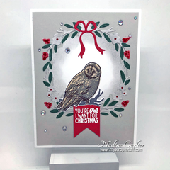 Simple Owl Christmas Card