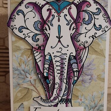 Pink Ink Designs Elephant Birthday Card