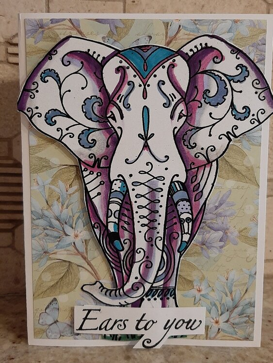 Pink Ink Designs Elephant Birthday Card