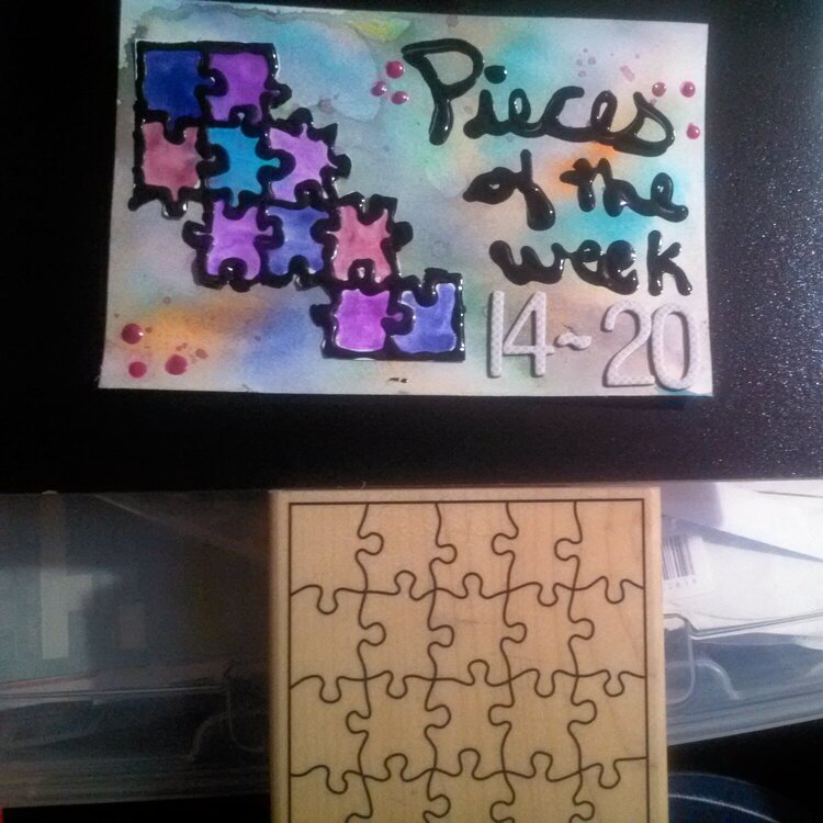 Pieces of the Week (ICAD Homemade Project Life Card)