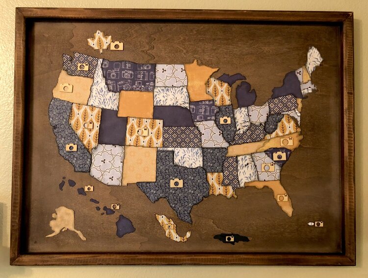 Paper Map of The United States