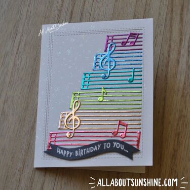 Foiled Music Notes