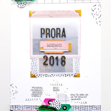 Scrapbooking Layout with photo flap