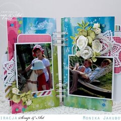 Mini album with flowers