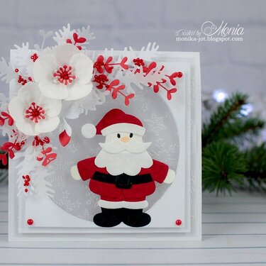 Winter card with Santa