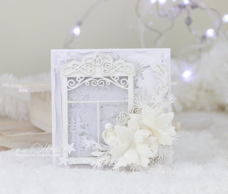 White card with shaker box