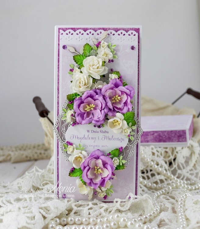Purple wedding card