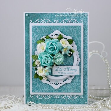 Turquoise name day card