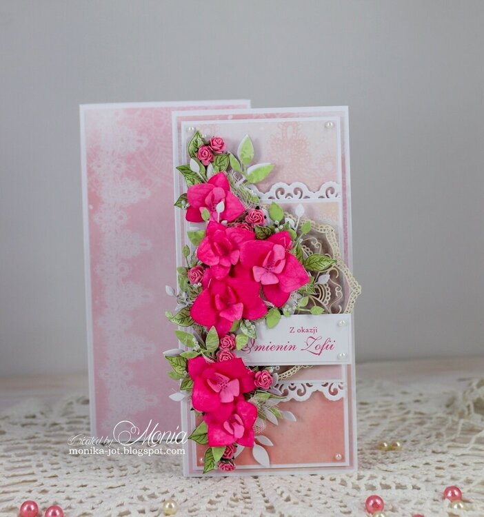 Card with orchids