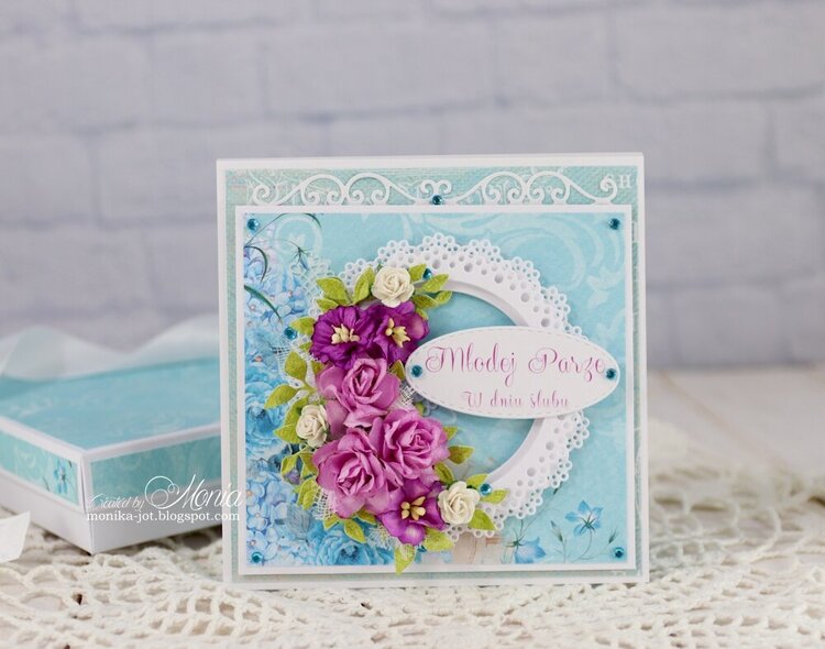 Blue and purple card