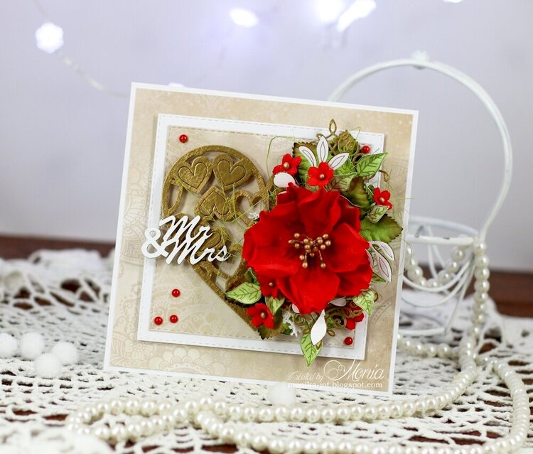 Card with red flower