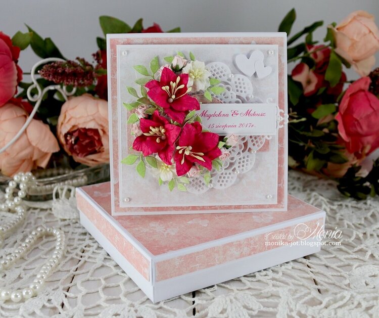 Pink wedding card
