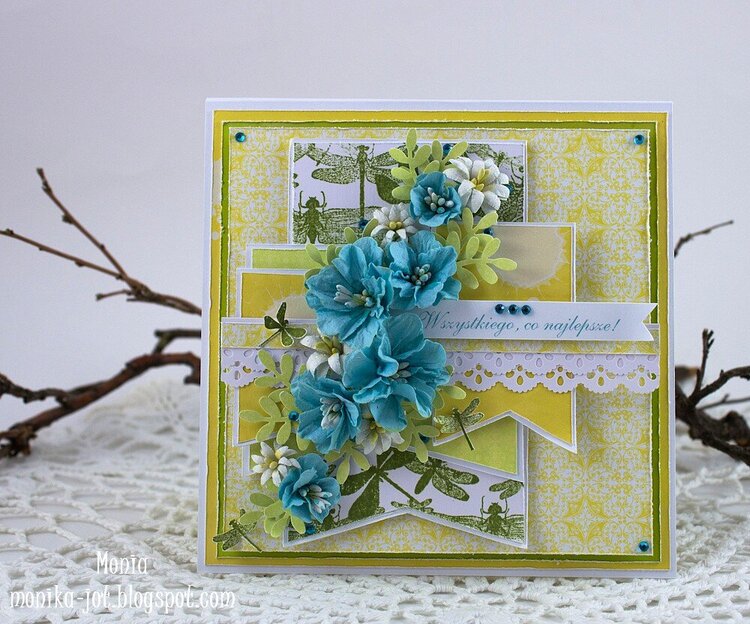 Card with dragonflies