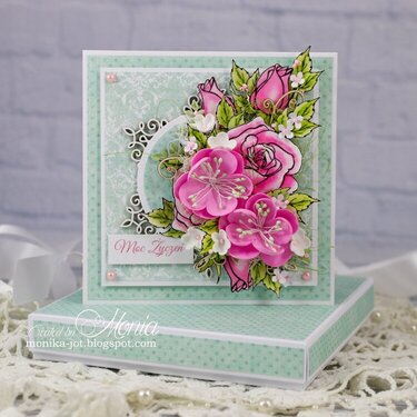 Card with roses