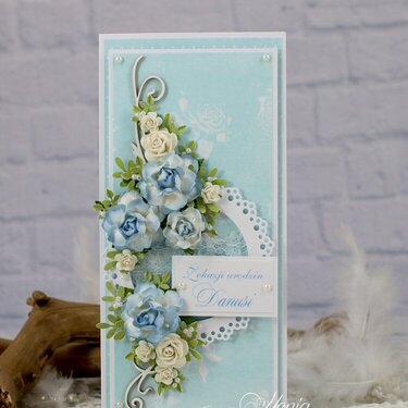 Blue birthday card