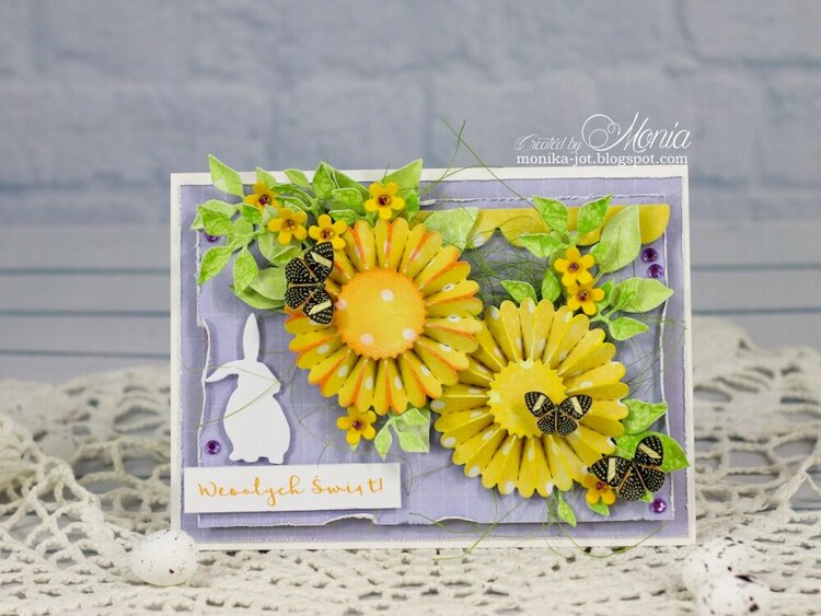 Easter card with rosettes