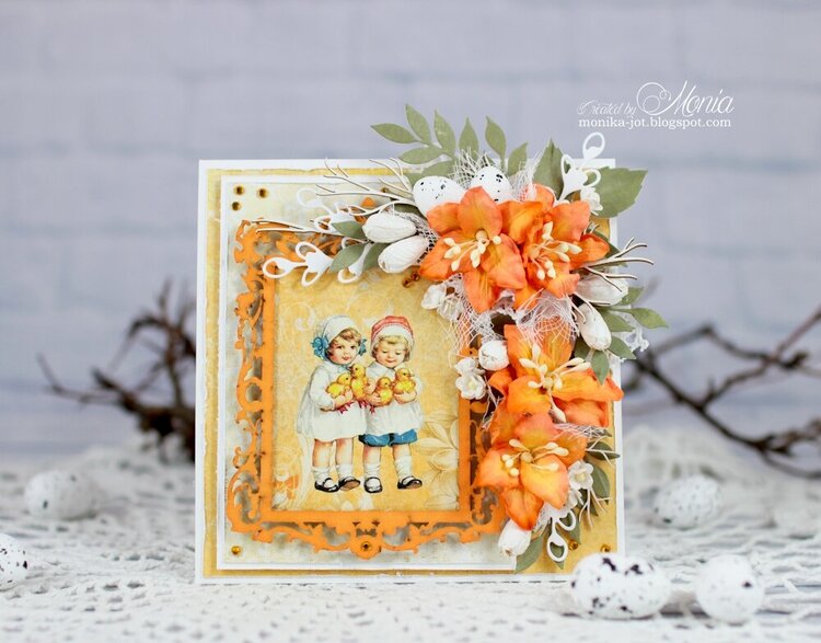 easter, flowers, die-cut, dies, orange, tulip, lilie