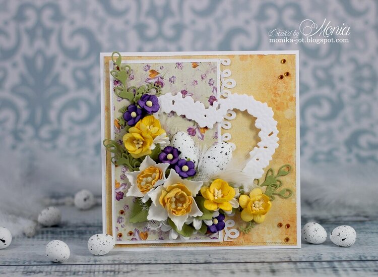 Easter card with daffodils