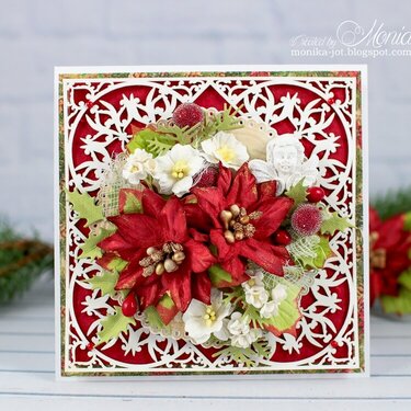 Card with Pretty Flori Green&amp;Red