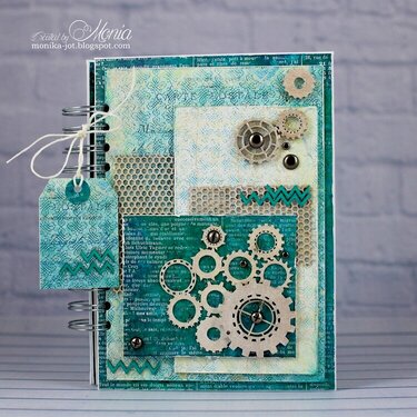 Notebook with gears