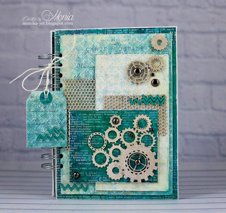 Notebook with gears