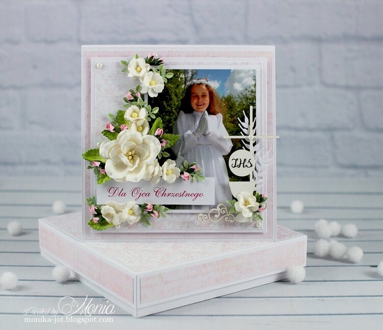 First Communion card with a picture