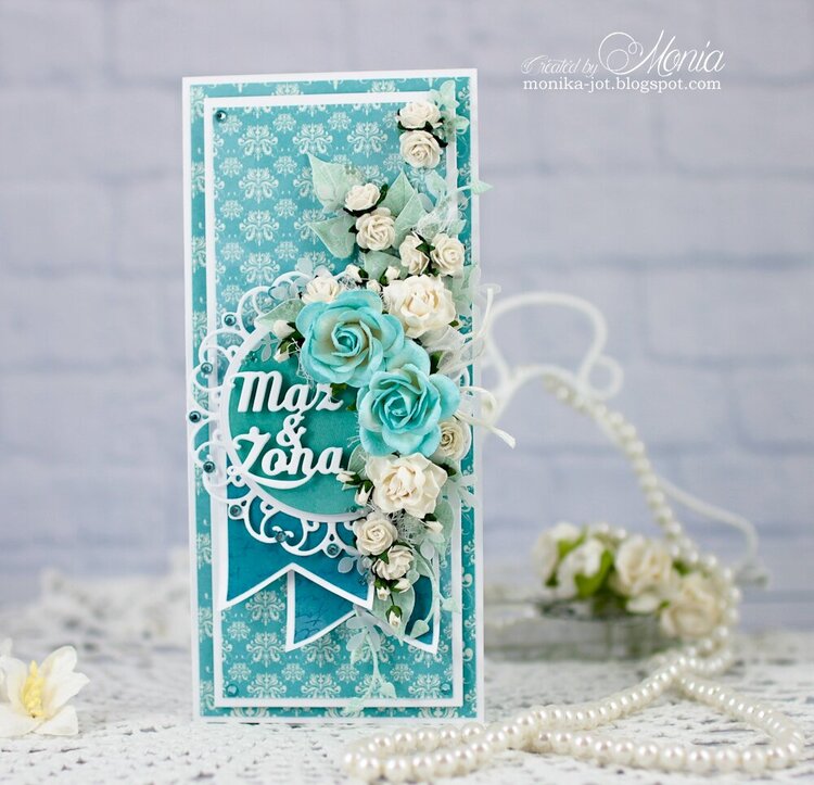 Turquoise wedding card
