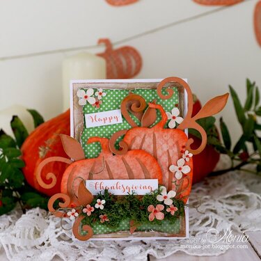 Card with pumpkins