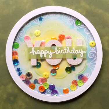 Round Shaker Birthday Card