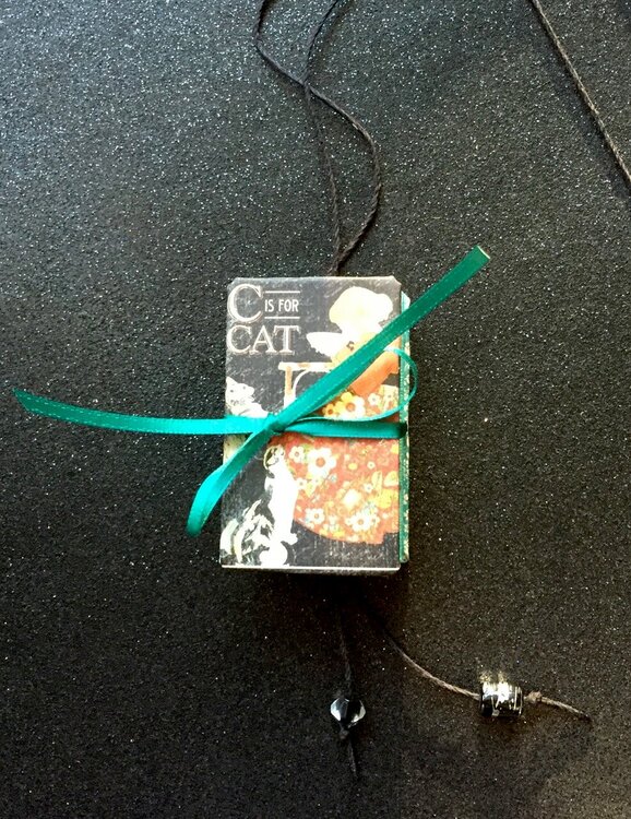 C is for Cat necklace book