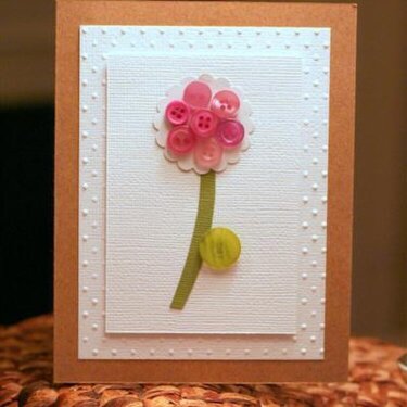 button flower card