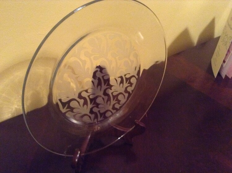 Etched Glass Plate