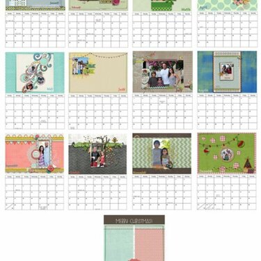 My 2012 Calendars