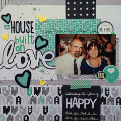 Anniversary Layout by Christine Meyer for Chicagoland Scrapbooker Magazine