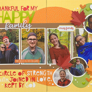 Thankful for My Family - 2 Page Layout