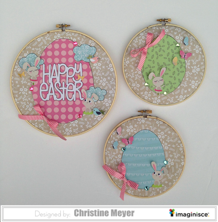 Happy Easter Altered Hoops