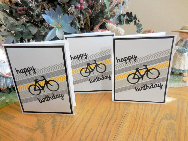 Bicycle Birthday Washi Card