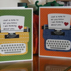 Typewriter cards