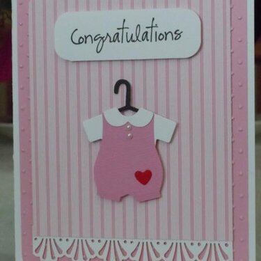 Baby Girl Congrats card
