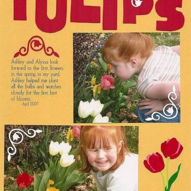 Springtime Tulips  *Old School Challenge*