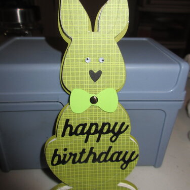 cricut cut bunny - layered for thickness